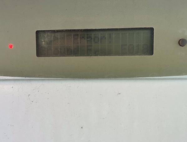 LCD showing error code details