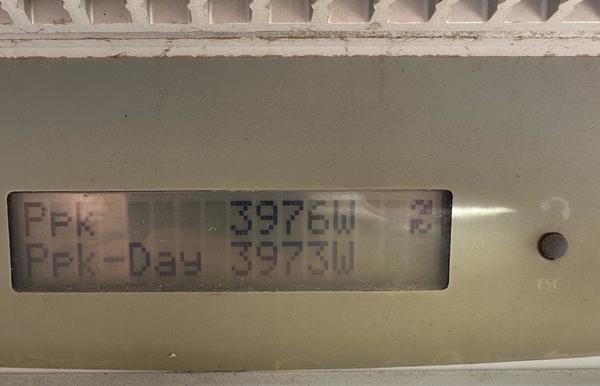 LCD: Peak power 3976W